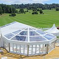 Outsunny 22.3ft Octagonal Party Tent Wedding Event Shelter Outdoor with 8 Removable Walls White