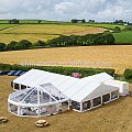 Outsunny 22.3ft Octagonal Party Tent Wedding Event Shelter Outdoor with 8 Removable Walls White