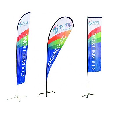 Anley Custom Advertising Teardrop Flag 3.5 X 10 Ft Double Sided - Print Your Own Logo/Design/Words - Indoor & Outdoor Commercial Banners Flags (Flag ONLY)